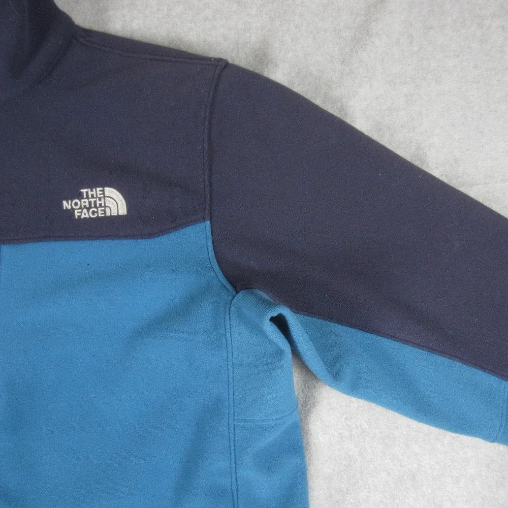 The North Face Jacket‎ Mens Large Blue Color Block Soft Shell Fleece Lined